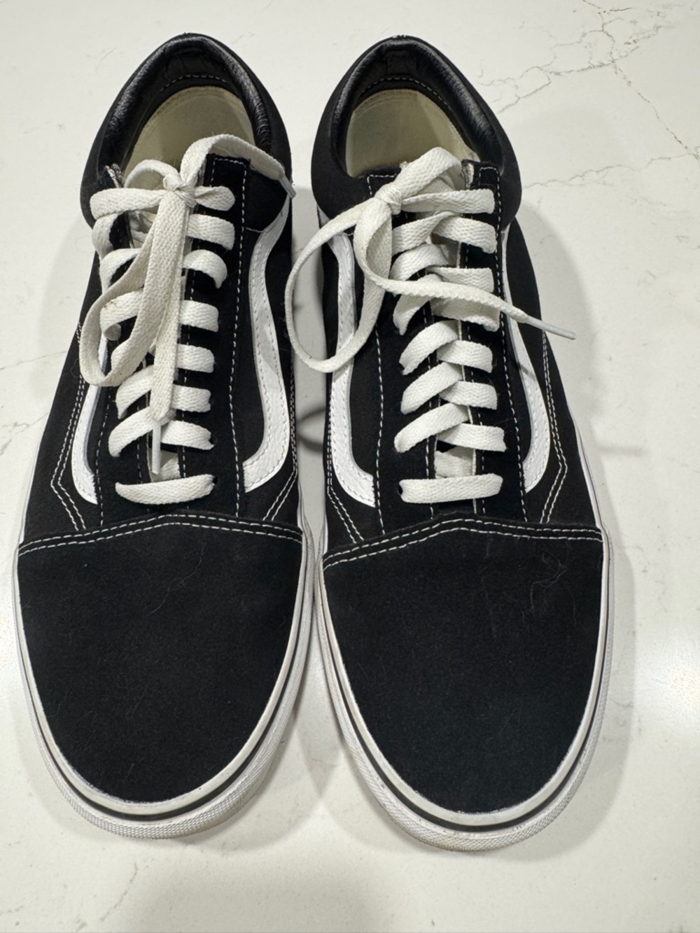 Vans Black and White Low-Top Skate Sneakers